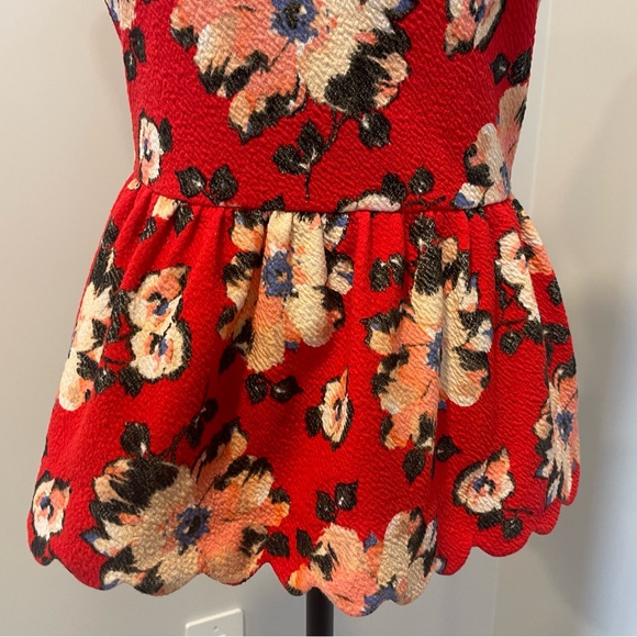 Anthropologie Postage Stamp Peplum Top with Cut-Out - Picture 6 of 12